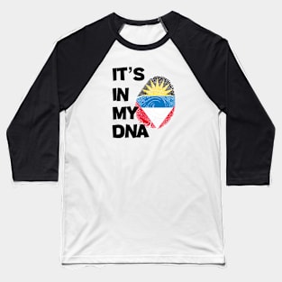 Flag of antigua barbuda in fingerprint Baseball T-Shirt